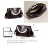 Women's Real 100% Cowhide Leather Wide Shoulder Bag Solid Color Soft Cow Leather Crossbody Bag Luxury Messenger Bag Ladies Gift