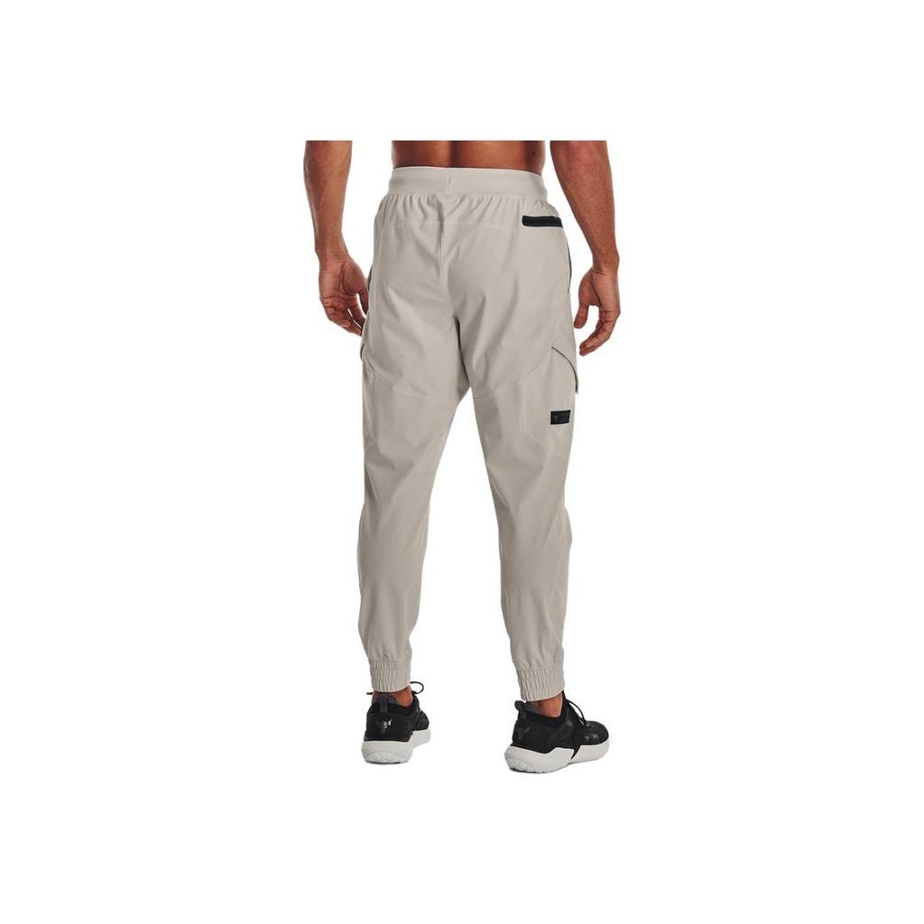 Under Armour Project Rock Solid Color Joggers With Elastic Waist Men Bottoms Grey 1373572-289