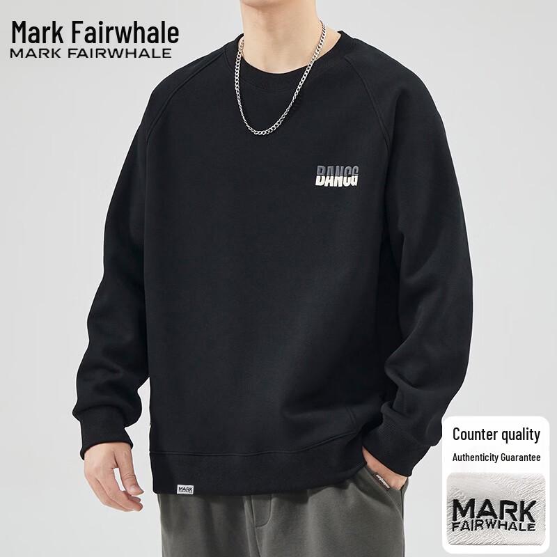 Mark Fairwhale Men's Crew Neck Long-Sleeve Pullover Sweatshirt