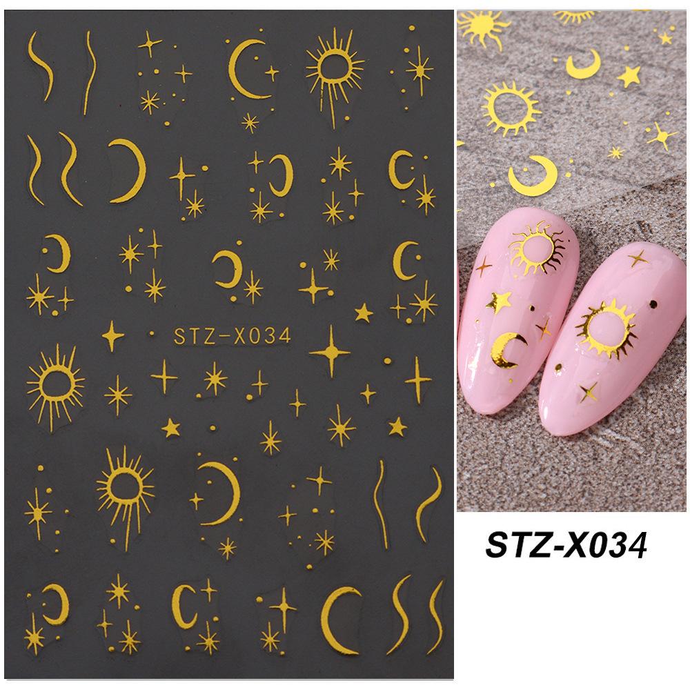 Nail Art Stickers New Chinese Style Butterfly Cat Eye Butterfly Beads Adhesive Nail Stickers