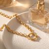 Decoration Minimalist Choker Necklace Simple Collarbone Chain Circular Pendant Necklace  Daily Wear
