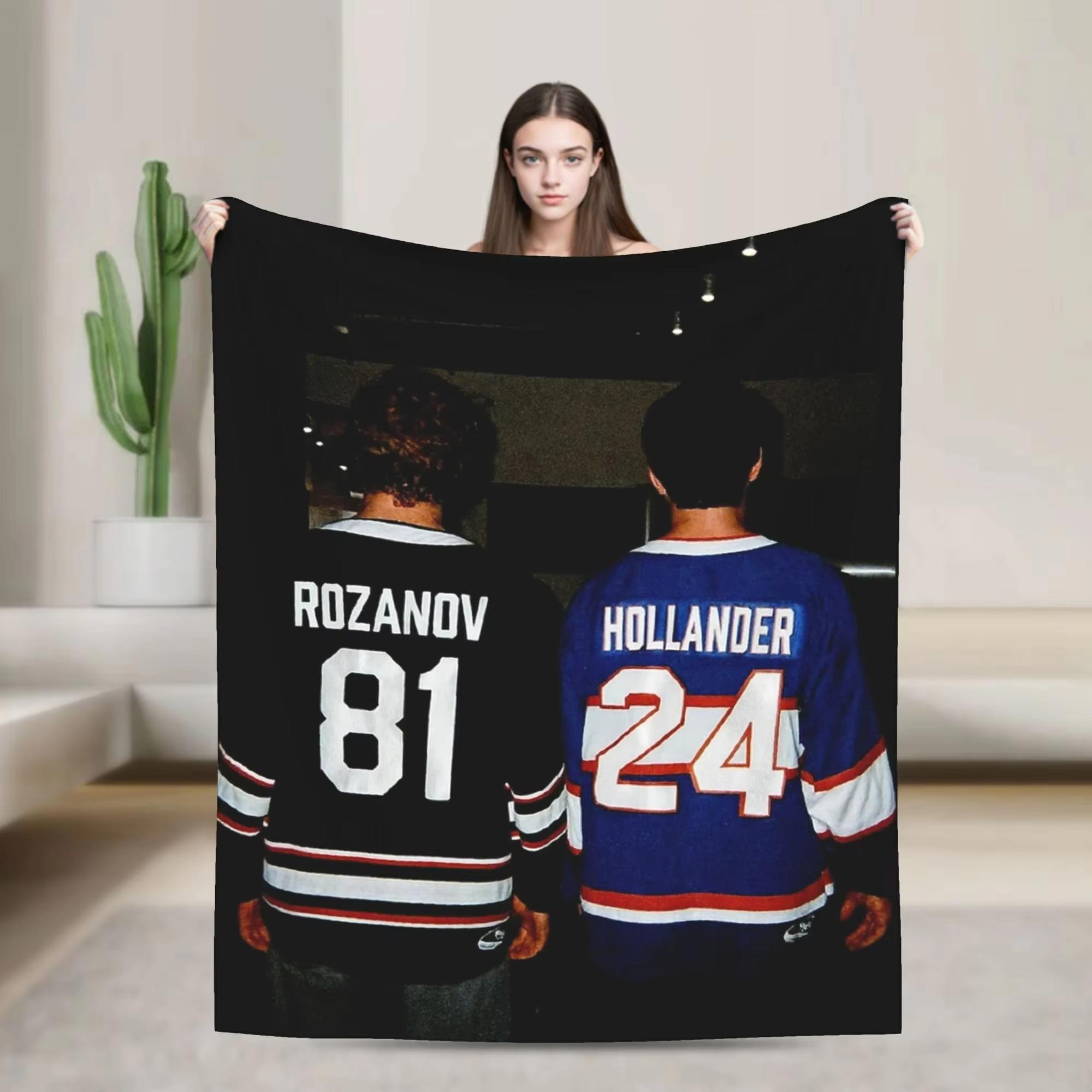 Happy Adults Toys Unisex White Hollanov Rozanov Heated Rivalry Blanket - Flannel Super Warm Sofa Travel Blanket