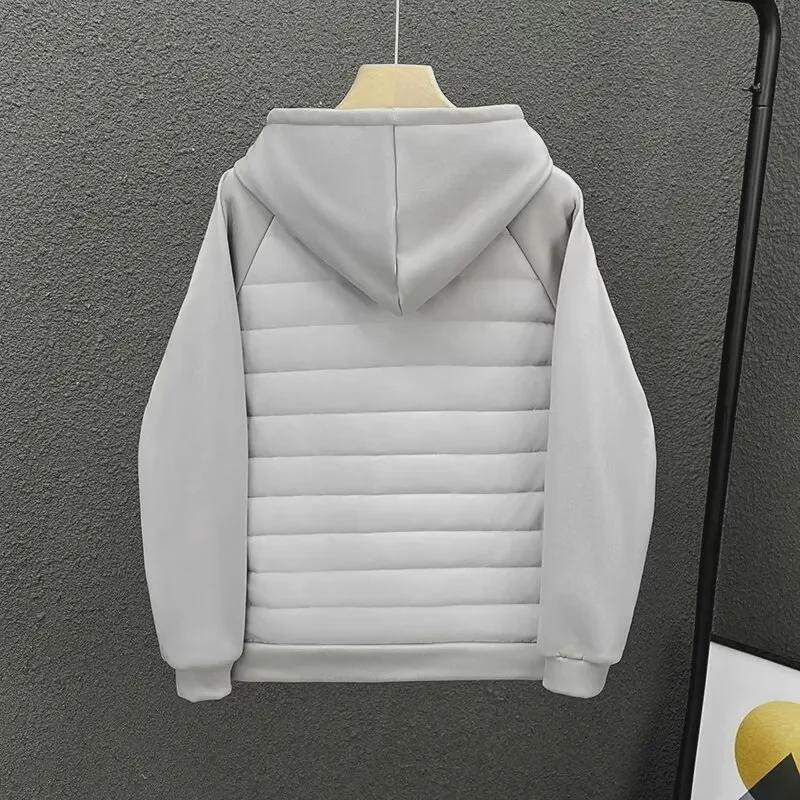Men's Cotton Hooded Sweater: Autumn/Winter Casual Solid Color Jacket