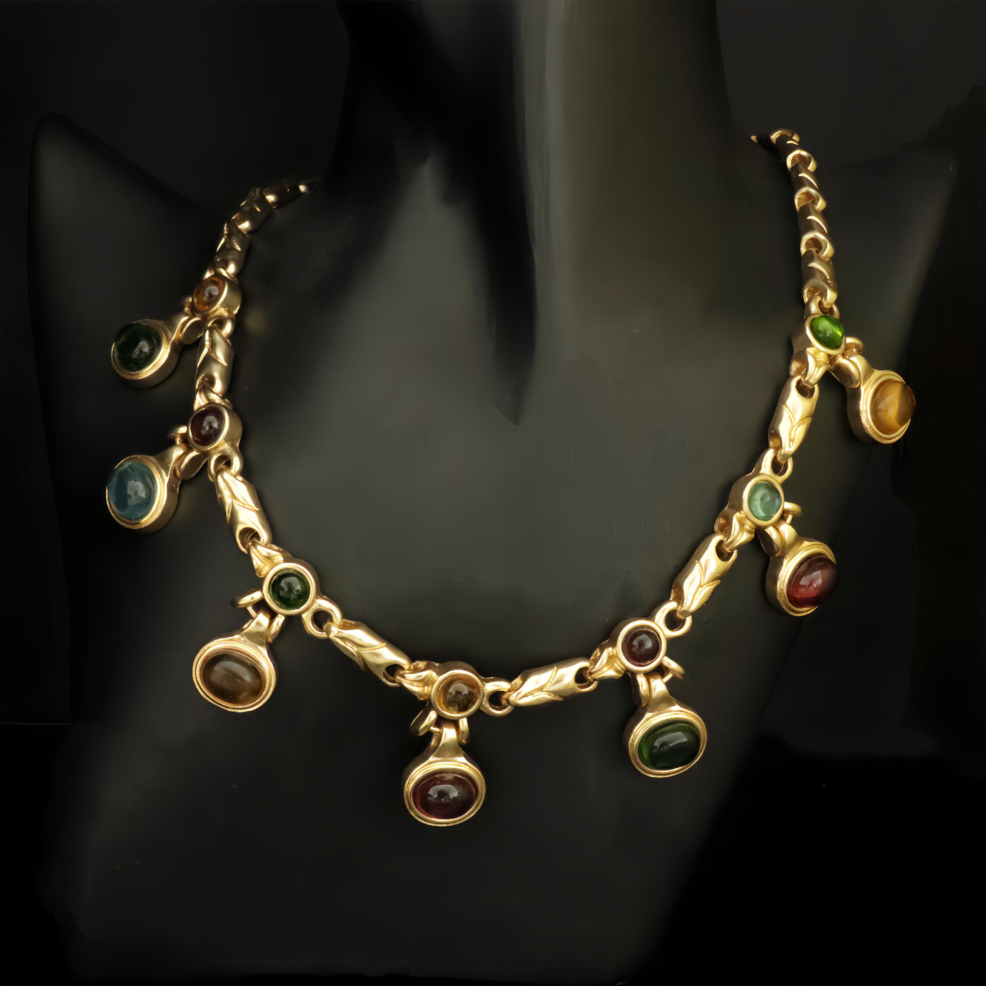 Qingdao Vintage Court-Style Colorful Glazed Necklace