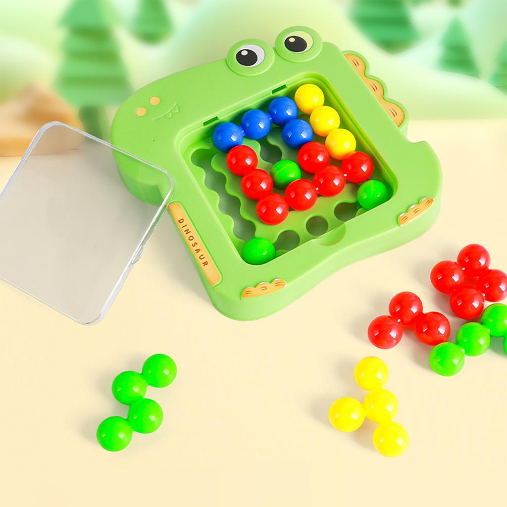 Dinosaur Intelligence Magic Bead Toy, Children's Interactive Thinking Training, Early Education Shape Matching Toy