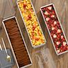 Pack of 3 Rectangular Tiramisu Molds with Removable Side Panel and Spatula for Effortlessly Baking and Cleaning