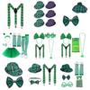 Patrick's Day Dress Up Outfits Irish Festival Outfits for Adult Kid with Necklace Headband Suspenders and Eyeglasses