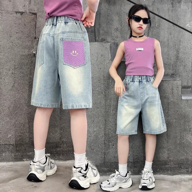 Summer Thin Pants Summer Clothes Jeans Versatile Cropped Pants Girls' Shorts