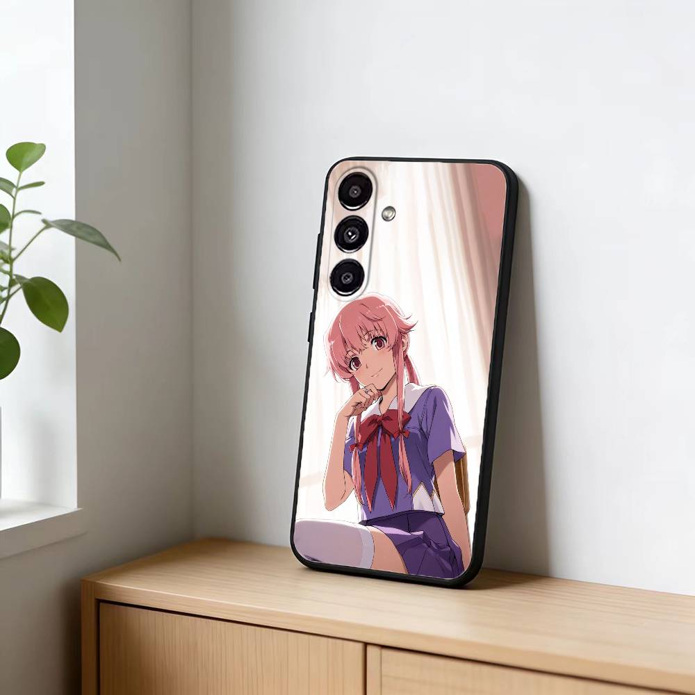 M-Mirai N-Nikki Gasai Yuno Anime Phone Case For Samsung Galaxy A13,21s,22,31,32,52,53,71,72,73,Soft Black Cover