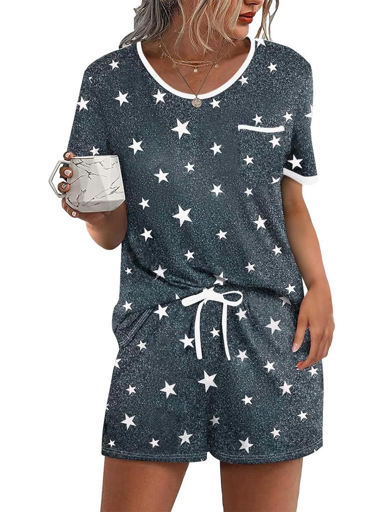 2026 Women's Summer Fashion Set: Round Neck Short Sleeve T-Shirt & Shorts for Casual Wear