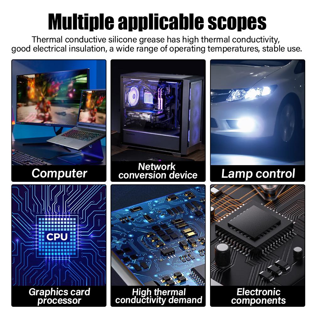 Silicone Paste HY510 Thermal Grease Composite Chipset High Efficiency Thermal Conductivity For CPU Notebook Computer Heat Sink