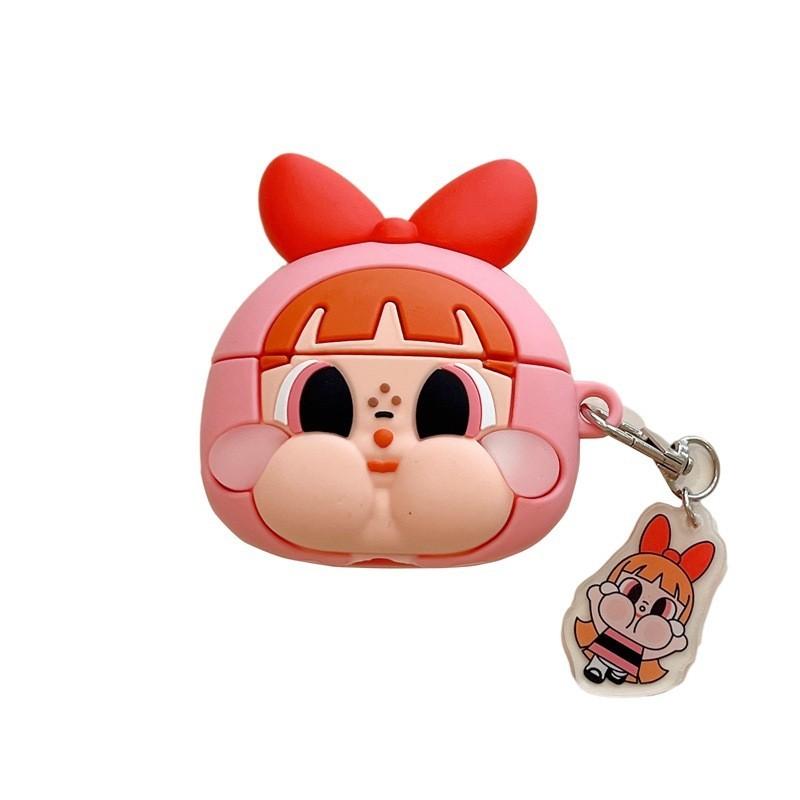 Adorable Silicone Airpods Case Cover For Apple Airpods 1 2 Pro 3 Full Protection Pink Crybaby,AirPods 3