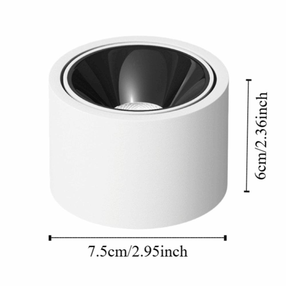 Adjustable Angle 7W Led Spotlight Anti-glare Surface Mounted Led Down Light Energy Saving Dimmable Ceiling Spot Light Gallery