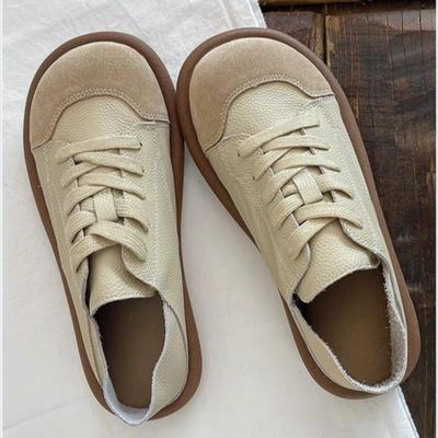 Miękkie podeszwy sznurowane casualowe buty damskie z niskim stanem