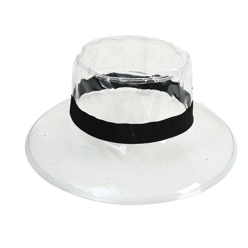 

Новый тренд шляпа рыбака фотография пластиковый реквизит шляпа водонепроницаемая дождевик прозрачная солнцезащитная шляпа-ведро (56~ 58CM)