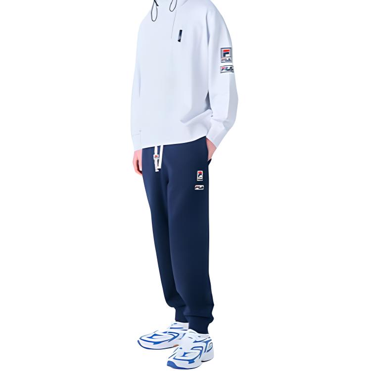 FILA Sweatshirts Unisex Light Gray Stand Collar Moderate Straight Fit FS2POF1112X-WTM