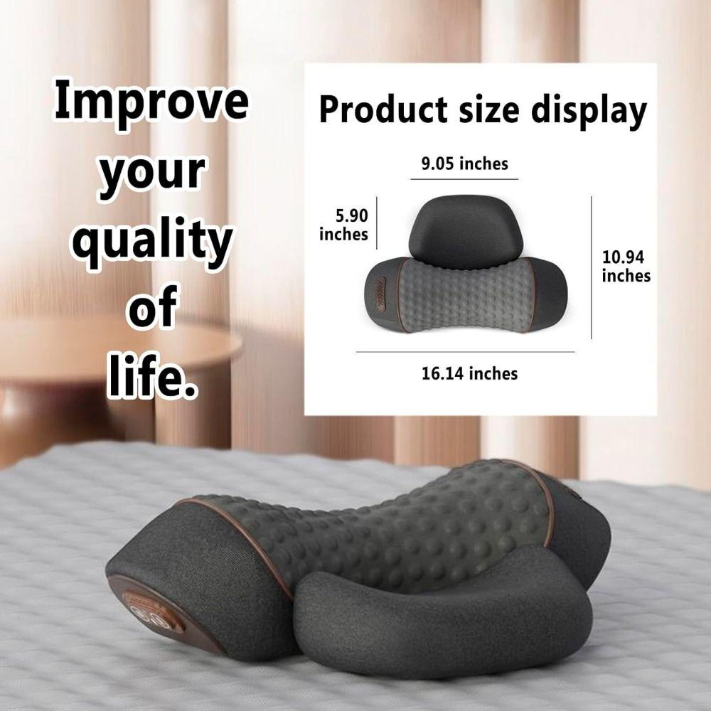 3-in-1 Neck Massage Pillow Memory Foam Neck Massager  for Neck Stretcher Massage Relaxer