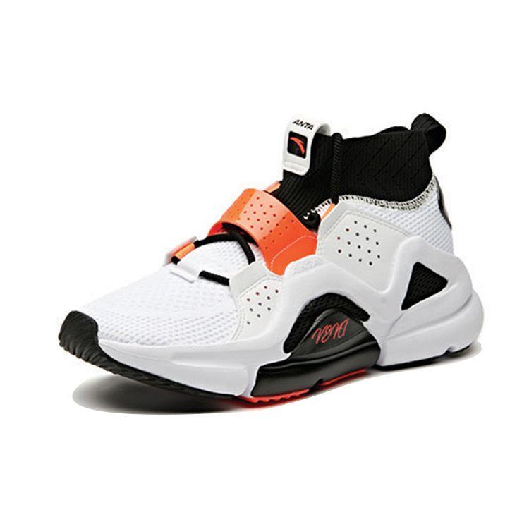 Anta Expansion High-Top Running Shoes Men Shoes White Black Red 91928812-1
