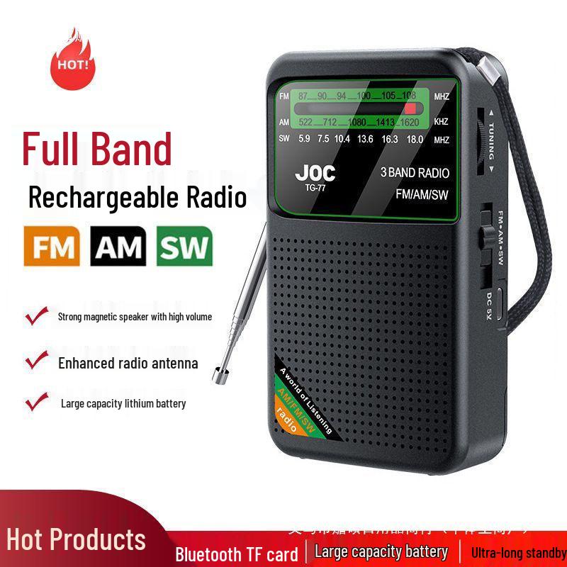 Rechargeable Multifunction Radio with Auto Search and Loud Volume for Seniors
