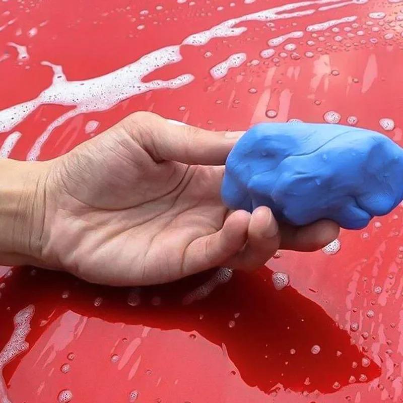 1Pc Blue Car Wash Mud Car Body Paint Finish Glass Decontamination Cleaner Volcanic Clay Automobile Cleaning Tool Accessories