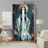 Set Of 2 Versatile Polyester Transparent Curtains Home Decoration Day Dead Sugar Skull Use Bedrooms Living Curtain Ideal For Bedroom