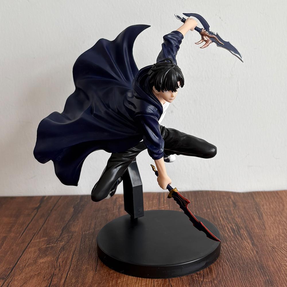 Solo Anime Figuur Sung Jinwoo Gevechtshouding Actiefiguur Sung Jin Woo beeldje PVC Model knap Verzameling Kindercadeau 13CM