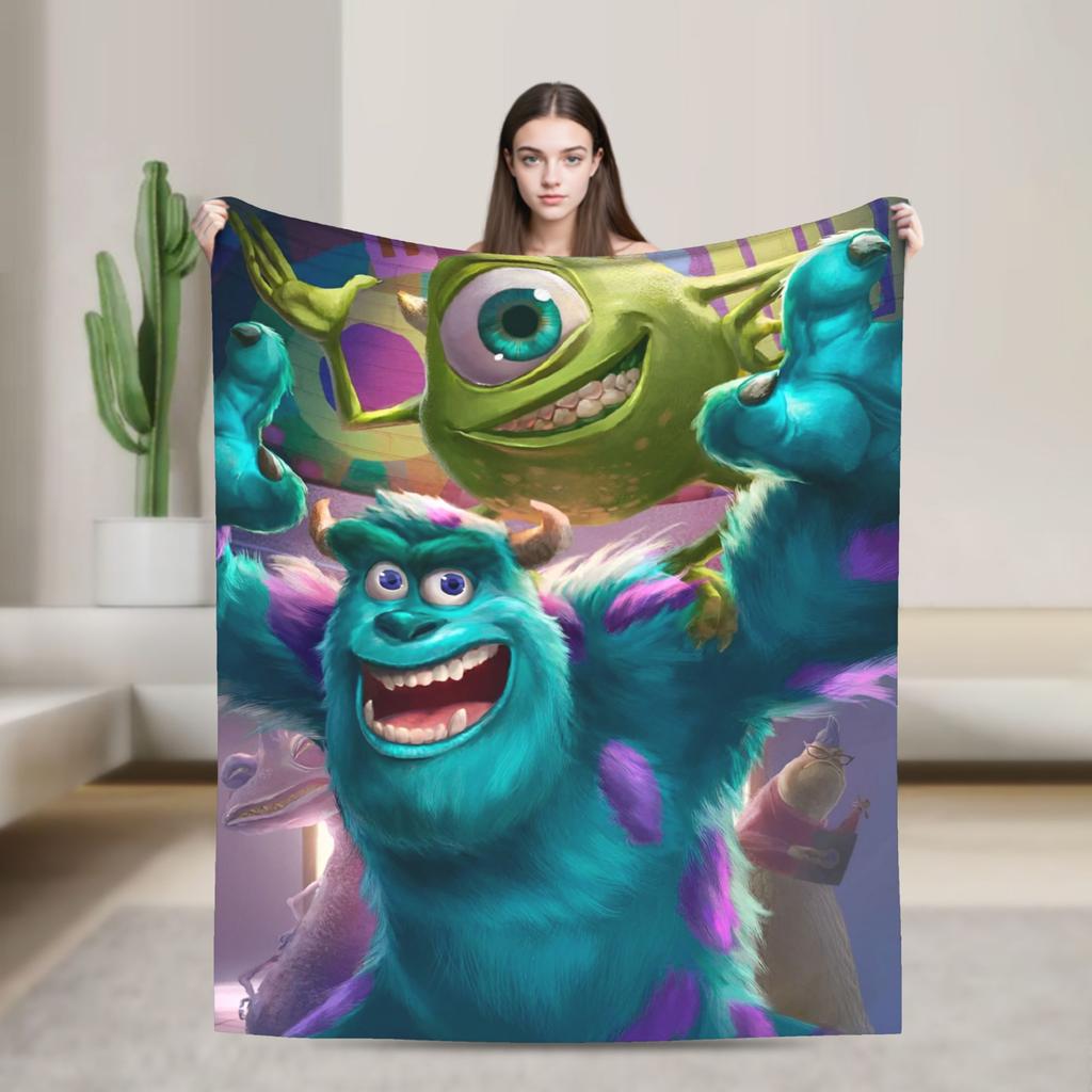 Monsters, Inc. Blankets Cute Cartoon Boo  Flannel Throw Blanket Bedding Couch Decoration Ultra-Soft Warm Bedspreads