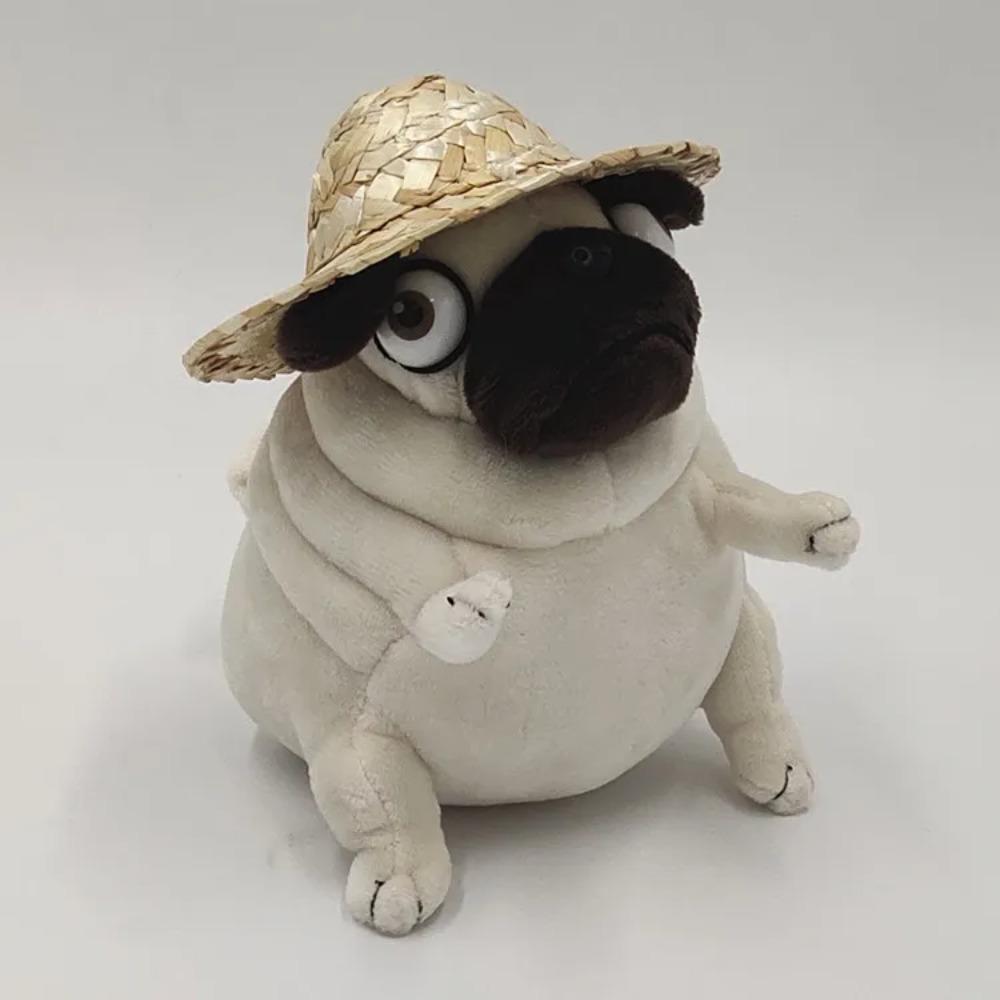 Peluche Kawaii 15cm cane l'Elfo Carlino Grasso Carlino Seduto Cani Giocattolo Bambole di Pezza per Bambini Regalo di Compleanno Bambole