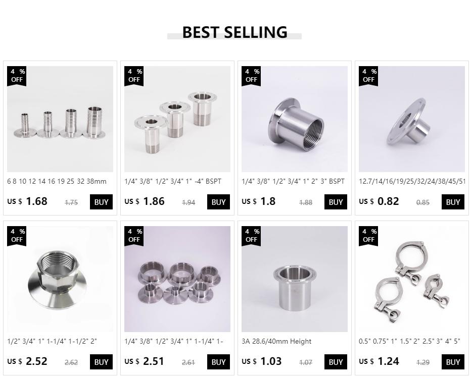Alle Größen 12-204mm Edelstahl 304 Sanitärrohrklemmen Clips Stützrohrhalter L =55MM