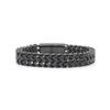 Braided Design Stainless Steel Bracelet Double Overlap Magnetic Buckle Bracelet  Male Accessories