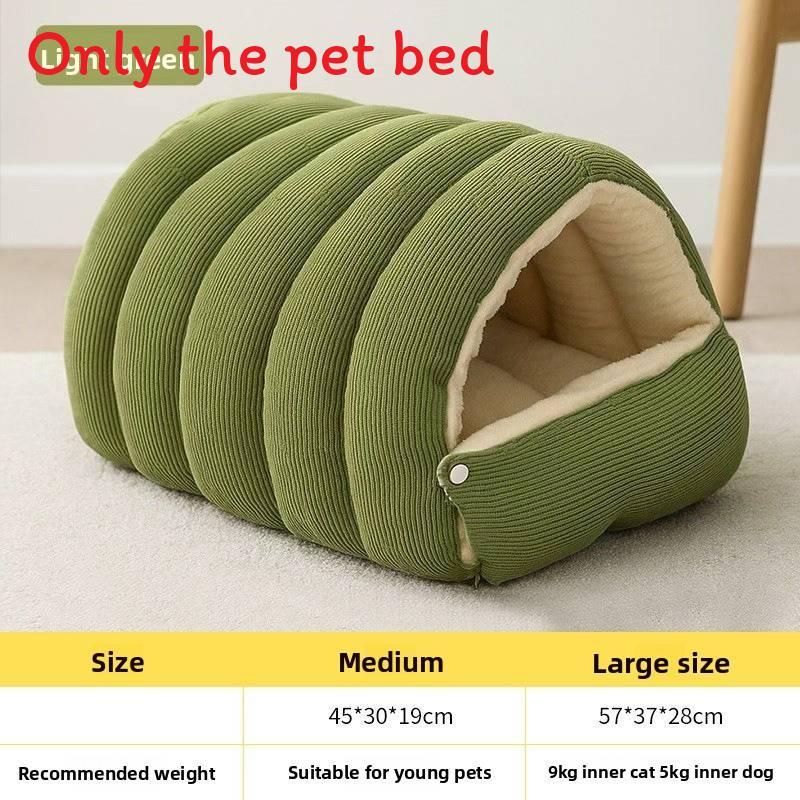 

Cat Bed With Pp Cotton Insulation For Winter Allseason Pet Sleep Nest For Cats And Dogs Green,M