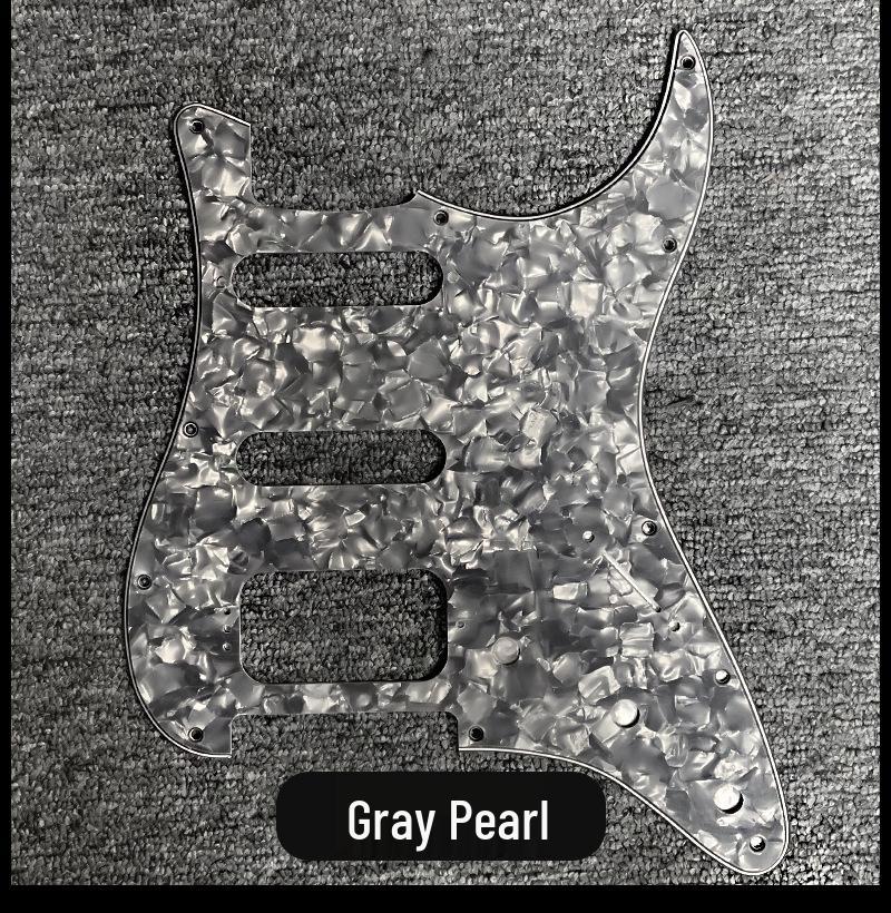 ST Elektrický kytarový pickguard SSH Panel z hliníkové fólie s duálními velkými kulatými otvory pro snímače