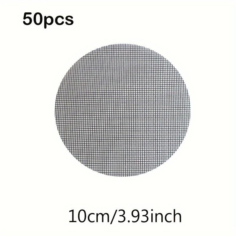50pcs Round Drainage Mesh Pads for Flower Pots - Breathable, Prevents Soil Leakage, Reusable Mesh for Bonsai, Gardening Mesh