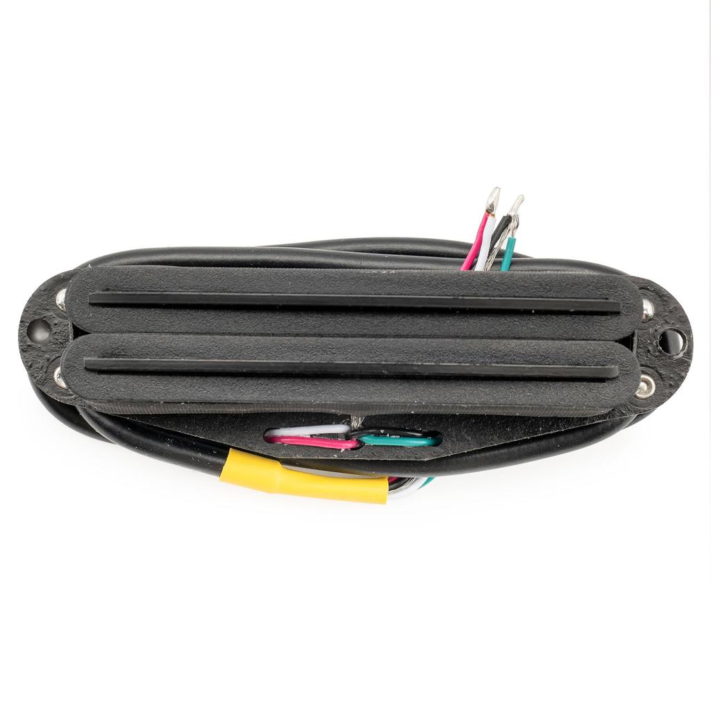 Musiclily Pro Alnico 5 Humbucker Super Distortion for Stratocaster Electric Black Black Rails ST-DPHA Single-Size Pickup, 13.2K, Guitars, Body,
