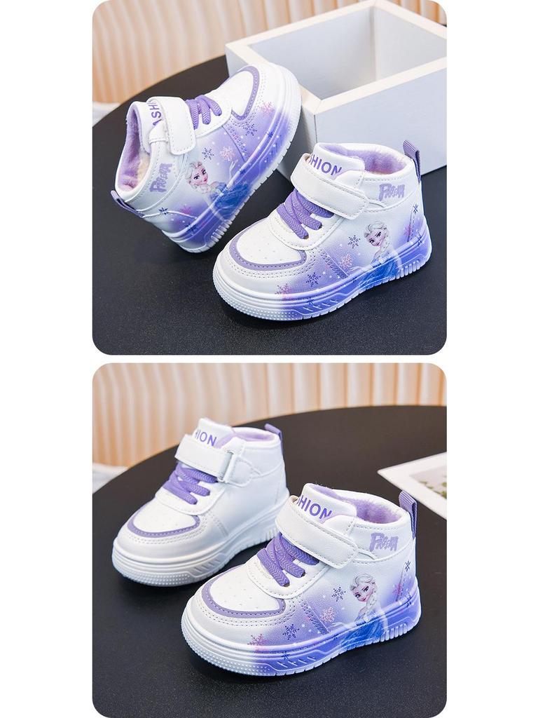 Herbst/Winter 2025 Cartoon Weiche Sohle Mädchen Freizeitsport-Schuhe - Vielseitiger Weißer Sneaker für Kinder