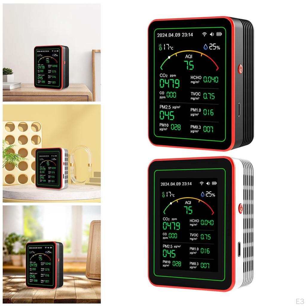 Air Quality Meter Temperature Display Analyzer for Office Home Warehouse