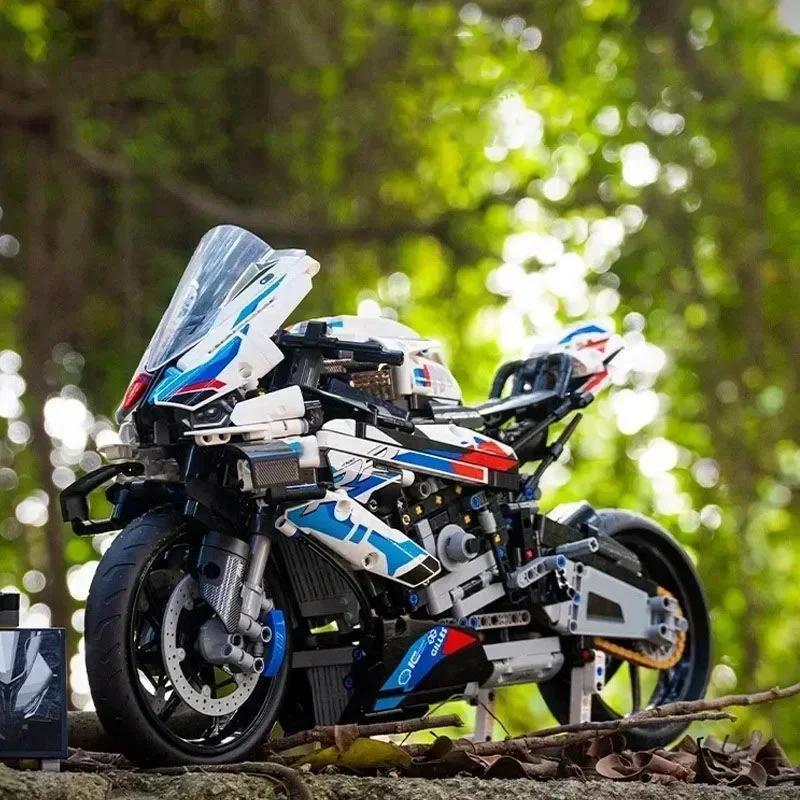 1920 PCS Technical Super Speed M 1000RR Motorcycle MOC Building Block Compatible  Motorbike Model Vehicle Bricks Toys Gifts