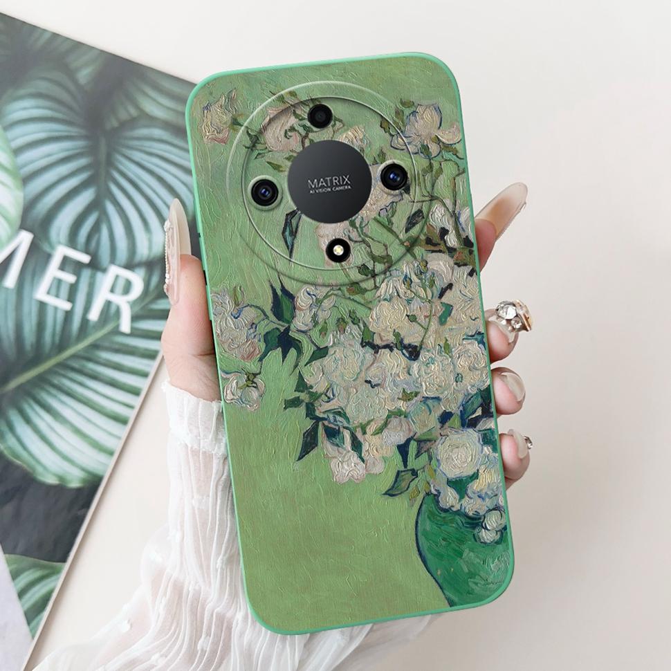 Für Honor X9a Hülle RMO-NX1 Bunte Blume Bemalte Abdeckung Weiche Silikon Handyhülle Für Huawei Honor X9 A X9a HonorX9a Hülle