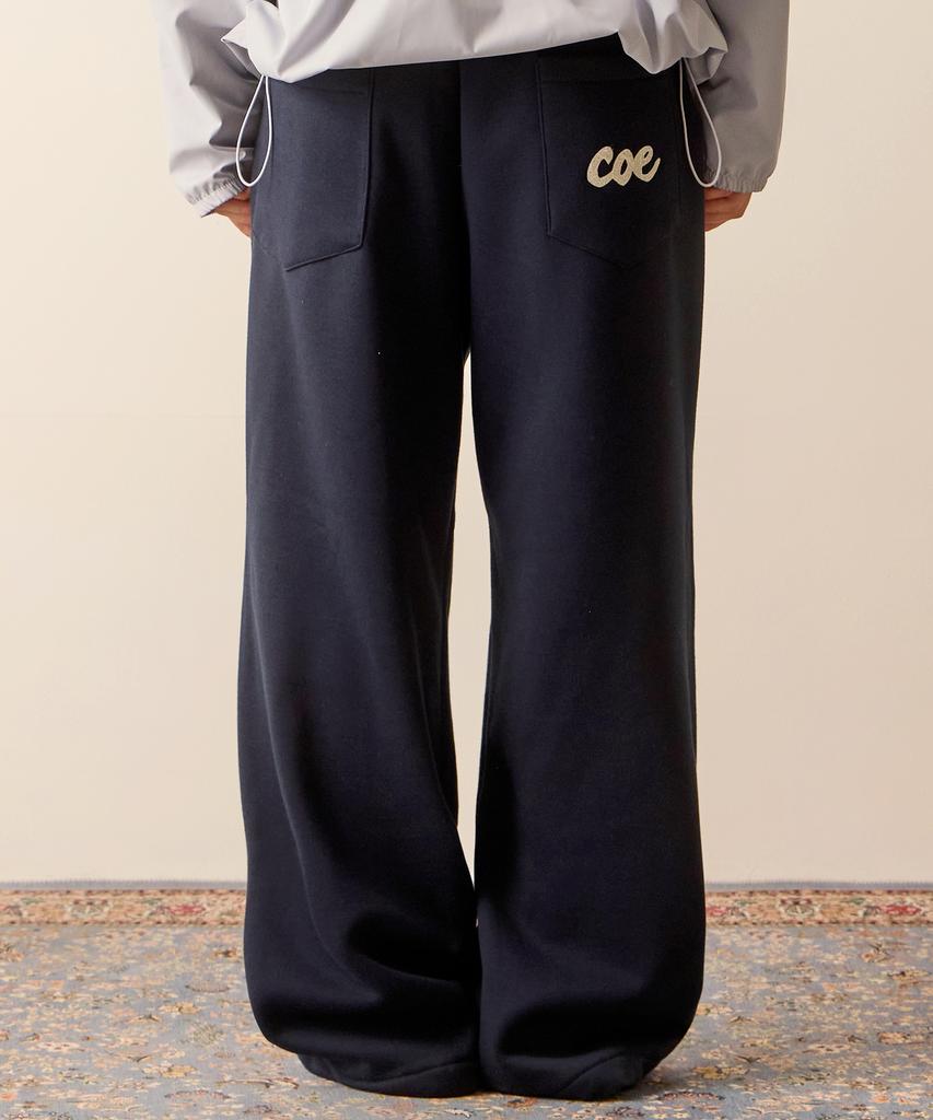 Ebeulisi Pintuck Patchwork Sweatpants (Navy)