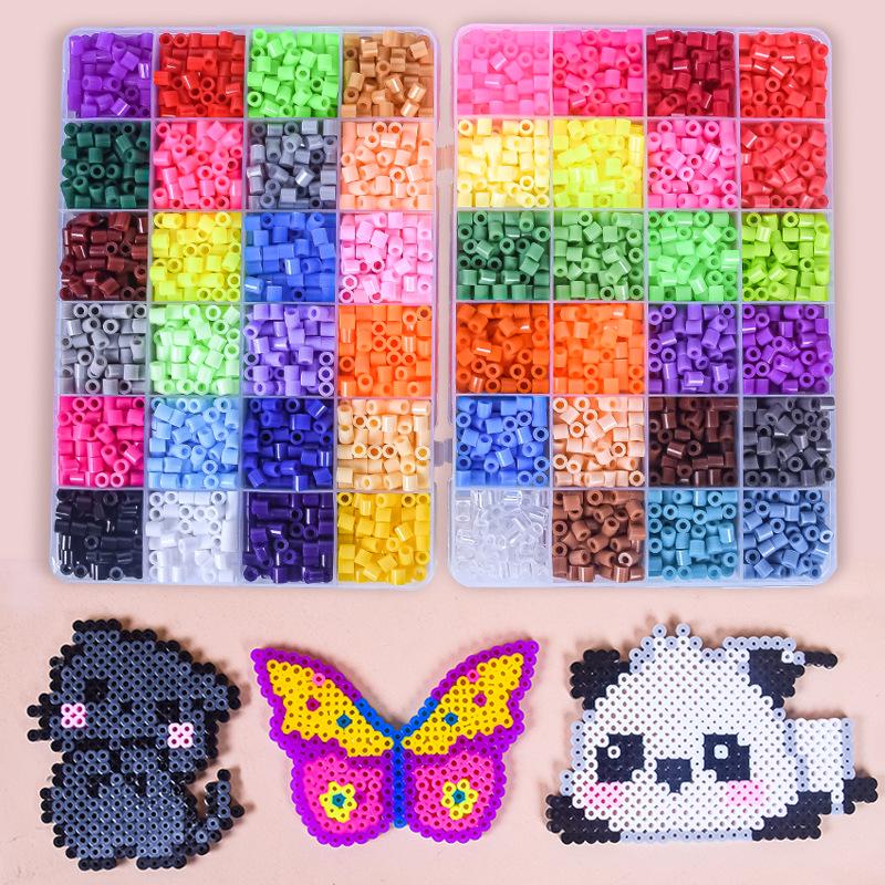 48-Color Perler & Hama Beads Set, 4800-Piece Educational 3D Puzzle Toy for Kids