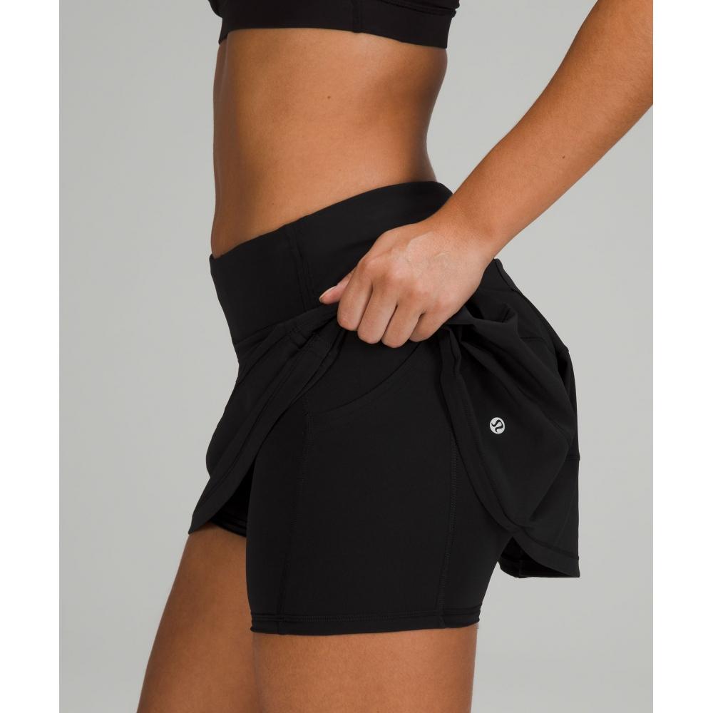 Lululemon Pace Rival Mid Rise Skirt  Long Black