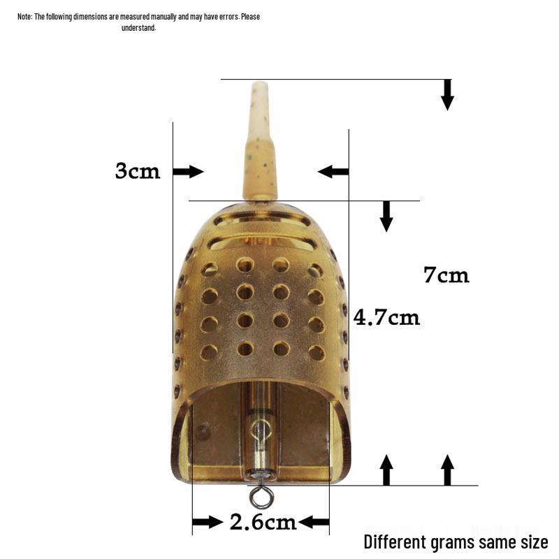 Kuang Kenuo European Coarse Fishing Bait Cage with Eight-Character Ring and Lead Weight Feeder Accessories