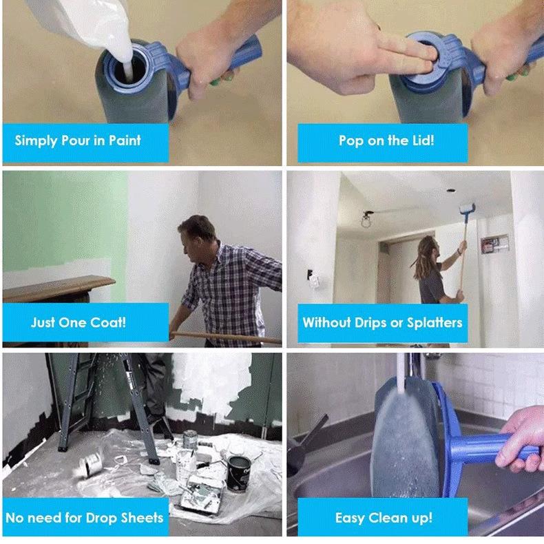 Wałek do malowania Wygodne narzędzie z wałkiem odpowiednie do różnych farb i barwników