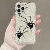Black Spider Web Clear Case For Samsung Galaxy A15 A35 A55 A34 A54 A53 A52 S24 Ultra S23 Plus S22 S21 S20 FE Shockproof Cover