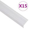 VidaXL Stair Nosing L-shape 15 Pcs Aluminium 100 Cm Silver, Stair Steps, Stair Edges, Stair Profiles, 146757