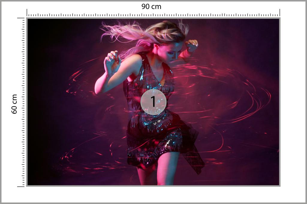 Photomural Young Woman In Dance Smooth Vinyl 90x60
