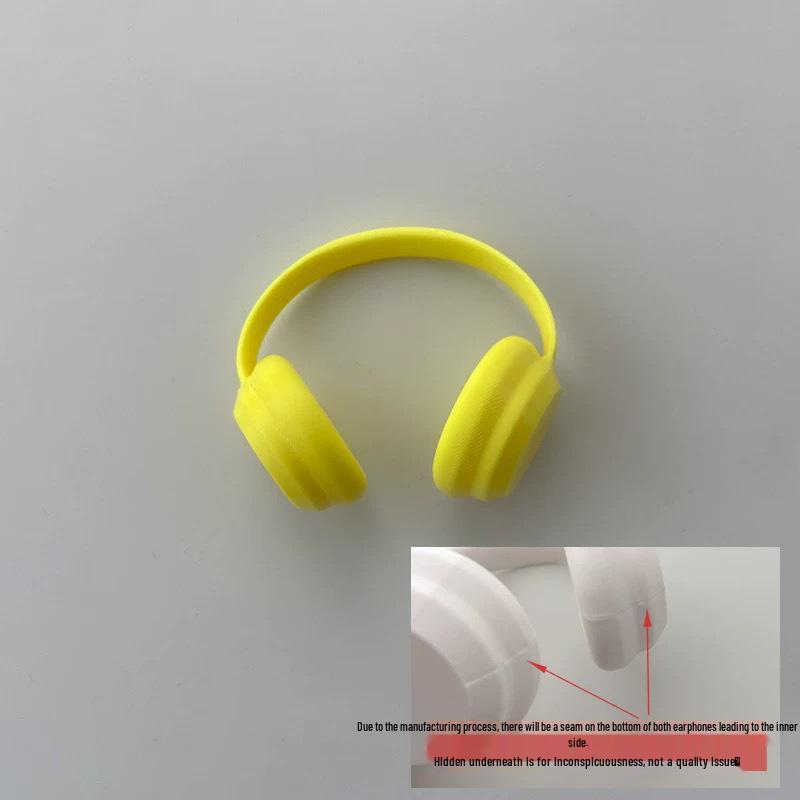 Cross-Generational Labubu 17CM 3D Printed Earphone Pendant with Rainbow Earphones