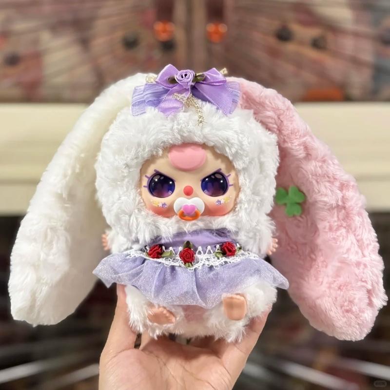 Genuine Baby Three Lily Rabbit Town V4 Vinyl Plush Blind Box Kawaii Backpack Decoration Pendant Doll Mystery Box Surprise Gift