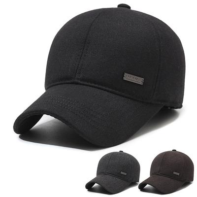 Samt Dick Mittelalterlich Und Älter Ohrenschutz Warm Kältefest Baseballkappe Herbst Winter Herren Outdoor-Kappe