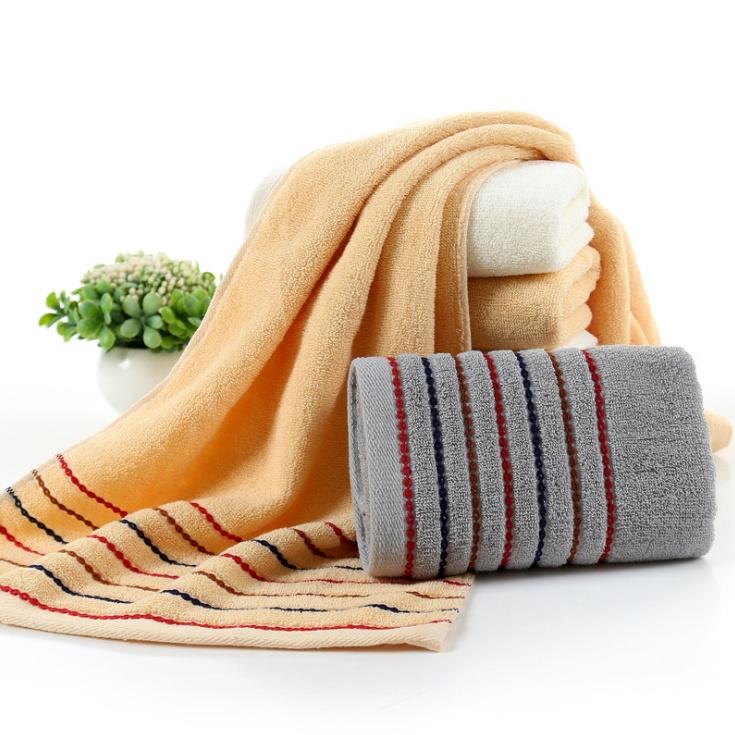 Large Striped Cotton Towel Soft And Absorbent Bath And Shower Towel For Adults And Kids